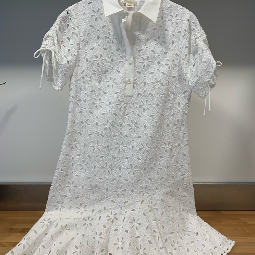 Shoshanna White eyelet short sleeve sundress